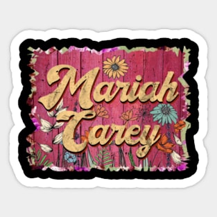 Classic Mariah Personalized Flowers Carey Proud Name Sticker